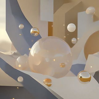 Azure Trellisism style, Midjourney V6.1: abstract 3D render