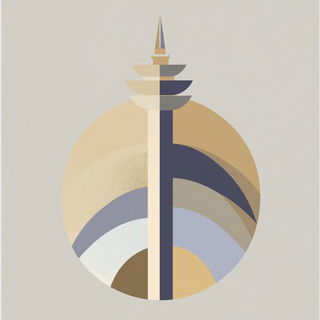 Azure Trellisism style, Midjourney V6.1: bold minimalist logo design for Istanbul city municipal services