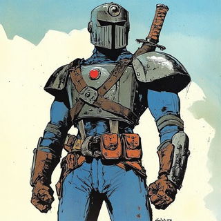 Geometric Sublime style, Midjourney V6.1: concept art character design of retropunk steam knight
