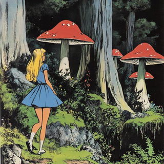 Geometric Sublime style, Midjourney V6.1: retro fairy-tale illustration