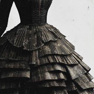 Opera Calcarea style, Midjourney V6.1: haute-couture fashion outfit