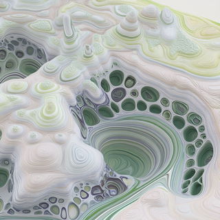 Glyphwild style, Midjourney V6.1: abstract 3D render