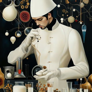 Scratchlight style, Midjourney V6.1: editorial illustration for popular scientific magazine cover