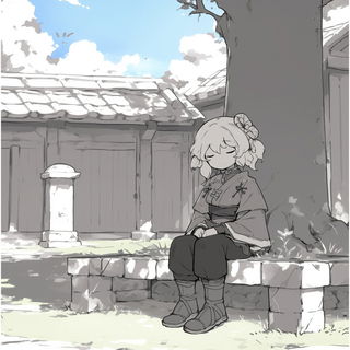 Ruinocel style, Midjourney V6.1: black-and-white manga comic strip