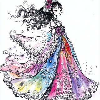 Coralgrim style, Midjourney V6.1: haute-couture fashion outfit