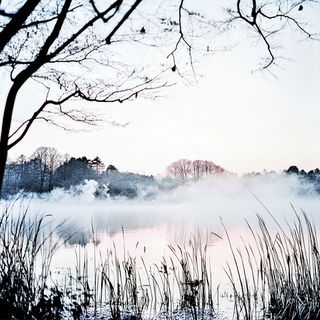 Coralgrim style, Midjourney V6.1: realistic landscape photograph of quiet dawn