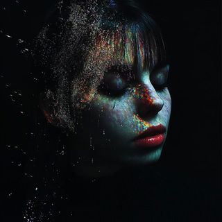 Collar of Melted Hours style, Midjourney V6.1: photographic portrait of female protagonist