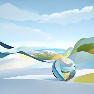Dripstone Atlas style, Midjourney V6.1: abstract 3D render