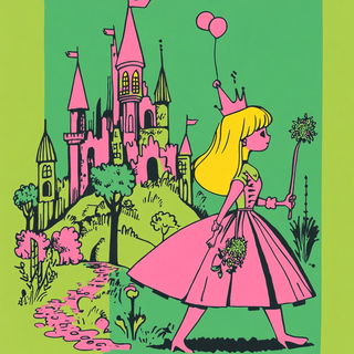 Fabrifolia style, Midjourney V6.1: retro fairy-tale illustration