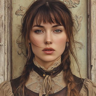Puppet Dune Procession style, Midjourney V6.1: photographic portrait of female protagonist