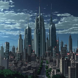 Ceramanga style, Midjourney V6.1: megacity with futuristic bioarchitecture