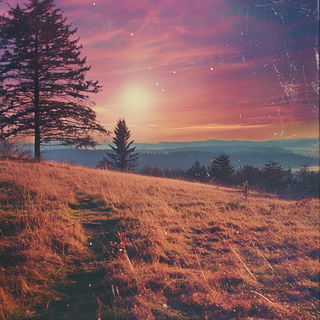 Lumenclay style, Midjourney V6.1: realistic landscape photograph of quiet dawn