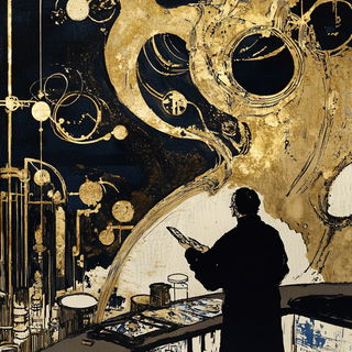 Solargloam style, Midjourney V6.1: editorial illustration for popular scientific magazine cover