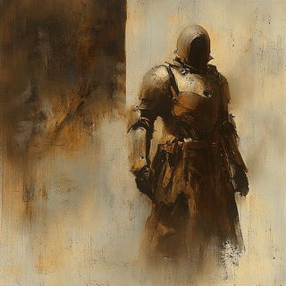 Sunfall Modelworks style, Midjourney V6.1: concept art character design of retropunk steam knight