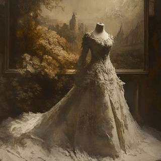 Sunfall Modelworks style, Midjourney V6.1: haute-couture fashion outfit