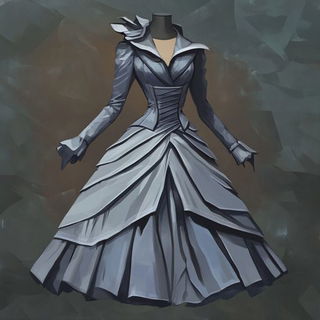 Chromasamba style, Midjourney V6.1: haute-couture fashion outfit