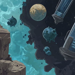 Chromasamba style, Midjourney V6.1: editorial illustration for popular scientific magazine cover