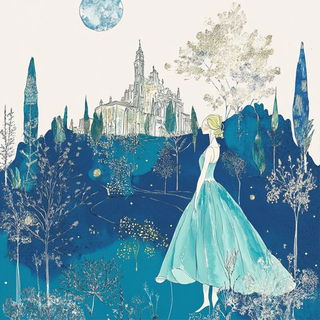 Dovetail Storylands style, Midjourney V6.1: retro fairy-tale illustration