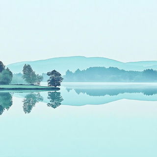 Dovetail Storylands style, Midjourney V6.1: realistic landscape photograph of quiet dawn