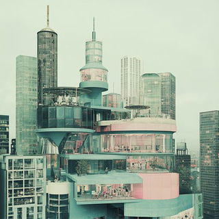 Ravencinder style, Midjourney V6.1: megacity with futuristic bioarchitecture