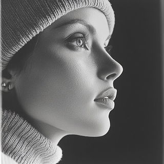 Sunward Ink Expedition style, Midjourney V6.1: photographic portrait of female protagonist
