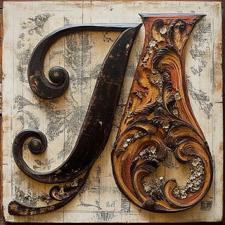 Crosstitch Noir style, Midjourney V6.1: typographic composition with large letters