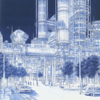 The Pink Meridian Society style, Midjourney V6.1: megacity with futuristic bioarchitecture