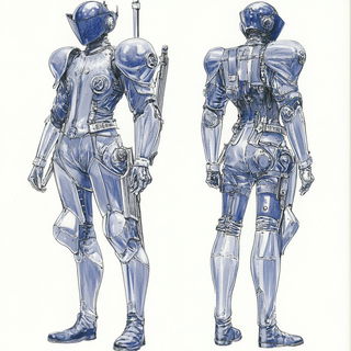 The Pink Meridian Society style, Midjourney V6.1: concept art character design of retropunk steam knight