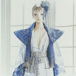 The Pink Meridian Society style, Midjourney V6.1: haute-couture fashion outfit