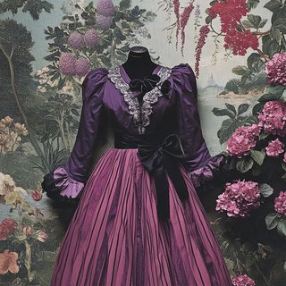 Blackwater Vitraelia style, Midjourney V6.1: haute-couture fashion outfit