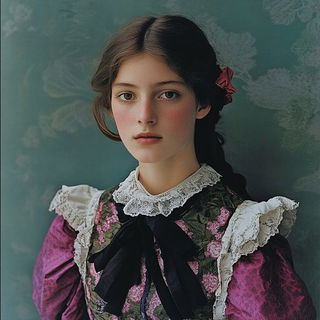 Blackwater Vitraelia style, Midjourney V6.1: photographic portrait of female protagonist