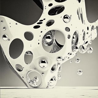 Ruincel style, Midjourney V6.1: abstract 3D render