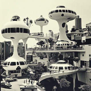 Ruincel style, Midjourney V6.1: megacity with futuristic bioarchitecture