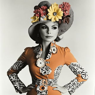 Ruincel style, Midjourney V6.1: haute-couture fashion outfit
