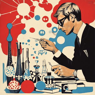 Ruincel style, Midjourney V6.1: editorial illustration for popular scientific magazine cover