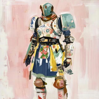 Brasshalo style, Midjourney V6.1: concept art character design of retropunk steam knight