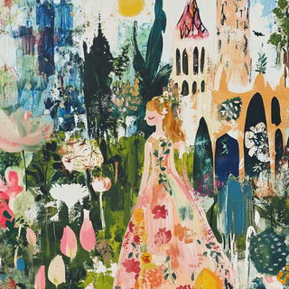 Brasshalo style, Midjourney V6.1: retro fairy-tale illustration
