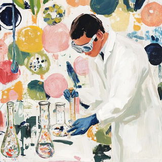 Brasshalo style, Midjourney V6.1: editorial illustration for popular scientific magazine cover