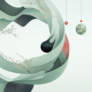 Pine Squall Register style, Midjourney V6.1: abstract 3D render