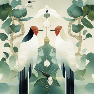 Pine Squall Register style, Midjourney V6.1: traditional folk art