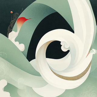 Pine Squall Register style, Midjourney V6.1: creative pattern composition