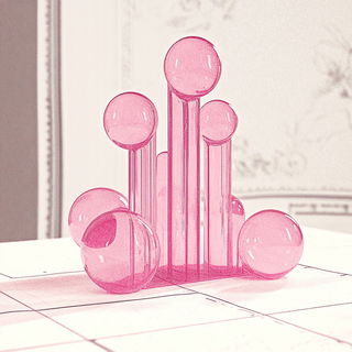 Darkroom Nacre style, Midjourney V6.1: abstract 3D render