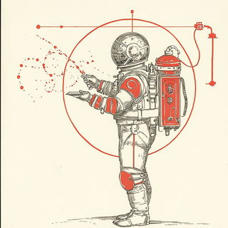 Darkroom Nacre style, Midjourney V6.1: editorial illustration for popular scientific magazine cover
