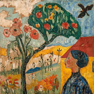 Paintquake Colossals style, Midjourney V6.1: traditional folk art