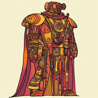 Carnivale Miniatura style, Midjourney V6.1: concept art character design of retropunk steam knight