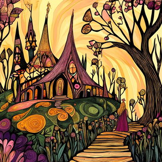 Carnivale Miniatura style, Midjourney V6.1: retro fairy-tale illustration