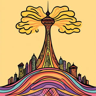 Carnivale Miniatura style, Midjourney V6.1: bold minimalist logo design for Istanbul city municipal services