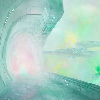 Kaleidomarmoreal style, Midjourney V6.1: cinematic shot from sci-fi movie