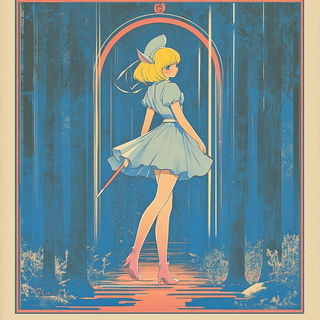 Dragonfly Machinism style, Midjourney V6.1: retro fairy-tale illustration