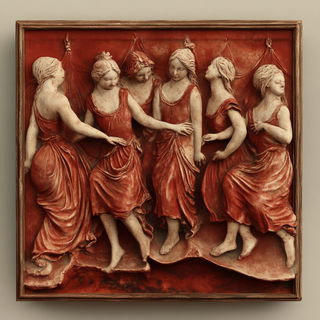 Lumenscarf Joinery style, Midjourney V6.1: classical 18th-century oil painting